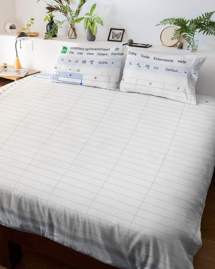 I've never wanted bedspreadsheets so bad in my life 😄