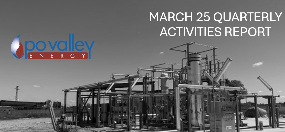 Po Valley Energy is pleased to share its March 2025 Quarterly report. Revenues of €2.1m (net to PVE) for the quarter and cash reserves €6.5m at end of quarter.
tinyurl.com/3sfpxmta