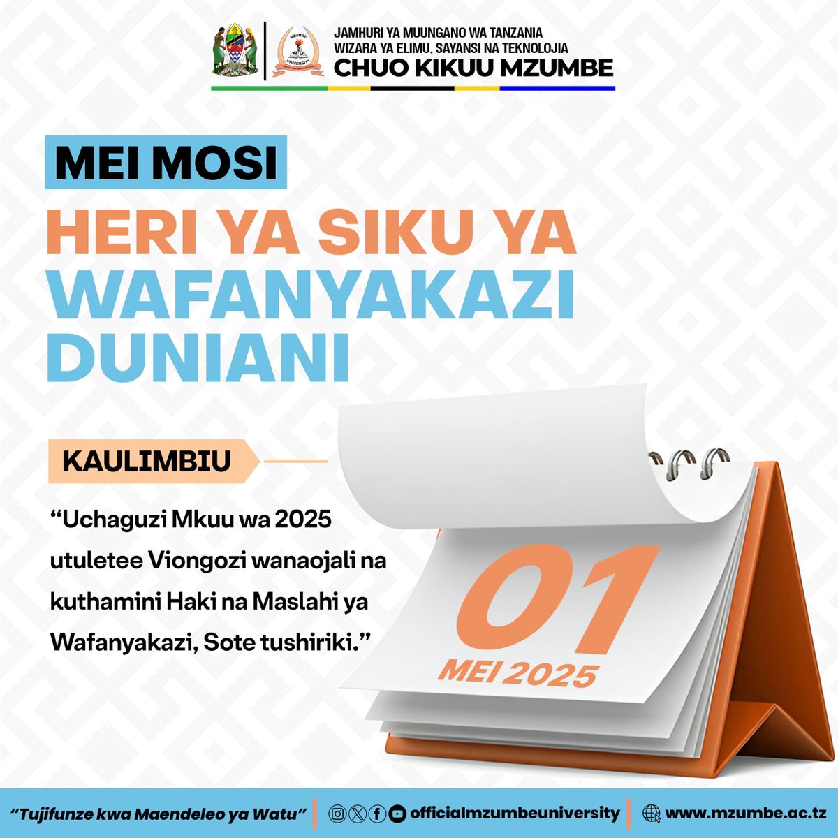 Official Mzumbe University (@officialmzumbe) on Twitter photo HERI YA SIKU YA WAFANYAKAZI.
<a href="/mzumbe_media/">Mzumbe Media Group</a>
<a href="/muso_updates/">Muso Updates</a>
#mzumbeuniversity
#tujifunzekwamaendeleoyawatu HERI YA SIKU YA WAFANYAKAZI.
<a href="/mzumbe_media/">Mzumbe Media Group</a>
<a href="/muso_updates/">Muso Updates</a>
#mzumbeuniversity
#tujifunzekwamaendeleoyawatu