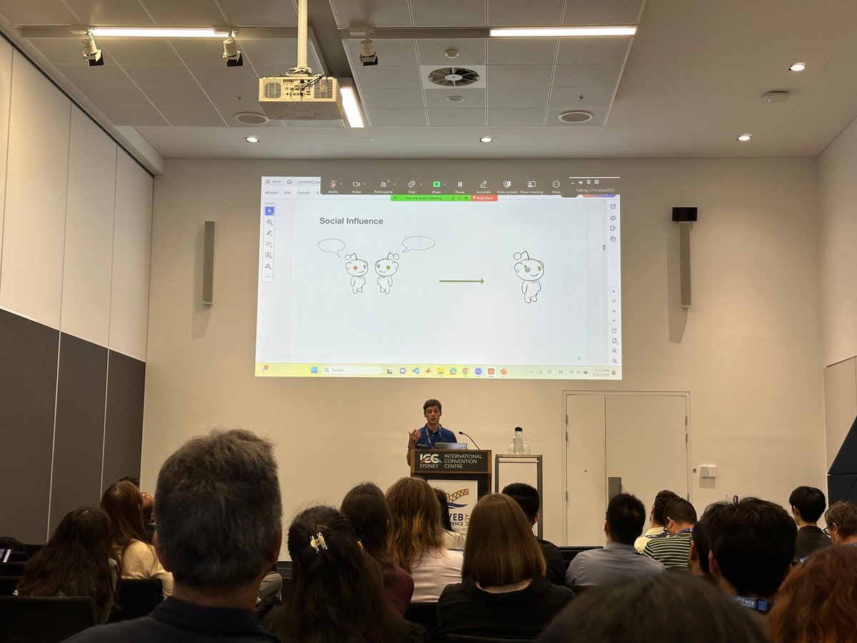 Jacopo Lenti (@lentijacopo) on Twitter photo Great experience in Sydney at #WWW2025! 🐨
Today I presented the paper "Causal modeling of climate activism on Reddit", the work done during my visiting period in Copenhagen with the amazing team <a href="/c0rrad0m0nti/">Corrado Monti</a> , <a href="/lajello/">Luca Maria Aiello (lajello.bsky.social)</a> and <a href="/gdfm7/">Gianmarco De Francisci Morales @gdfm.bsky.social</a> !
dl.acm.org/doi/10.1145/36… Great experience in Sydney at #WWW2025! 🐨
Today I presented the paper "Causal modeling of climate activism on Reddit", the work done during my visiting period in Copenhagen with the amazing team <a href="/c0rrad0m0nti/">Corrado Monti</a> , <a href="/lajello/">Luca Maria Aiello (lajello.bsky.social)</a> and <a href="/gdfm7/">Gianmarco De Francisci Morales @gdfm.bsky.social</a> !
dl.acm.org/doi/10.1145/36…