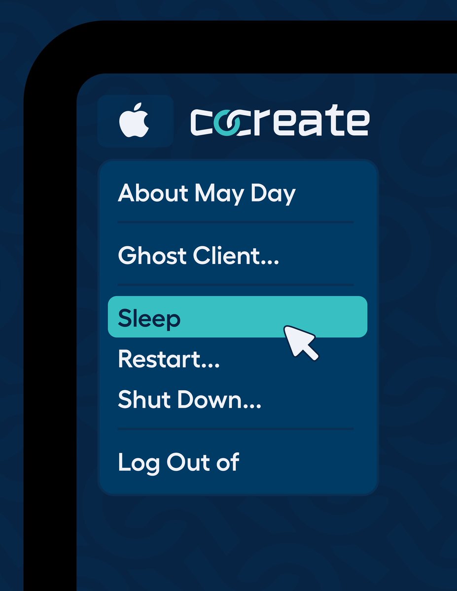 This Labor Day, we’re clicking ‘Sleep’ 😴 — because great ideas need great rest 💡✨  
Happy Labour Day from us at CoCreate. 

#LabourDay
#CoCreateAdvertising
#LeaveAMark