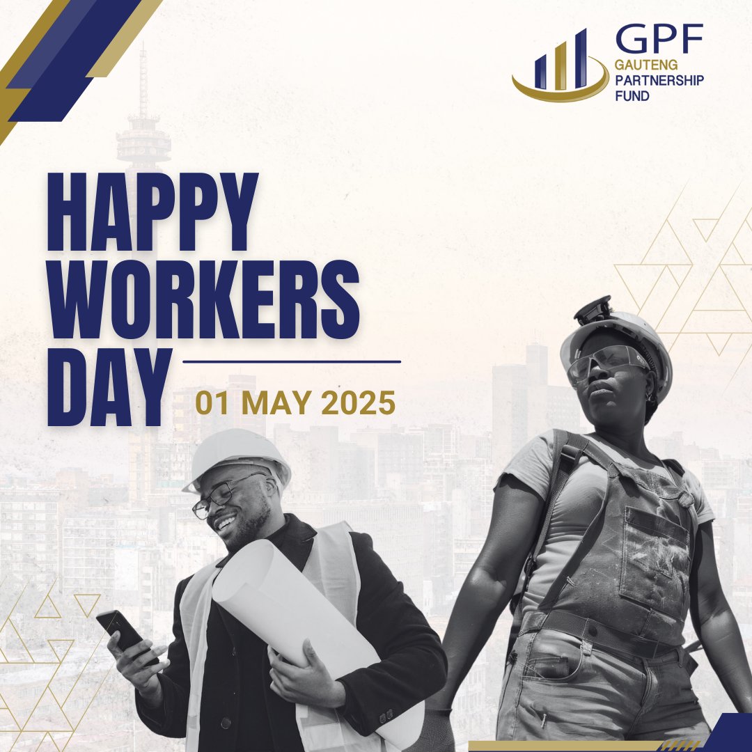 We salute the dedication, resilience, and invaluable contributions of every worker who helps move our country forward.

At the Gauteng Partnership Fund, we are proud to be at the forefront of sustainable development that drives job creation, fuels economic growth, and supports