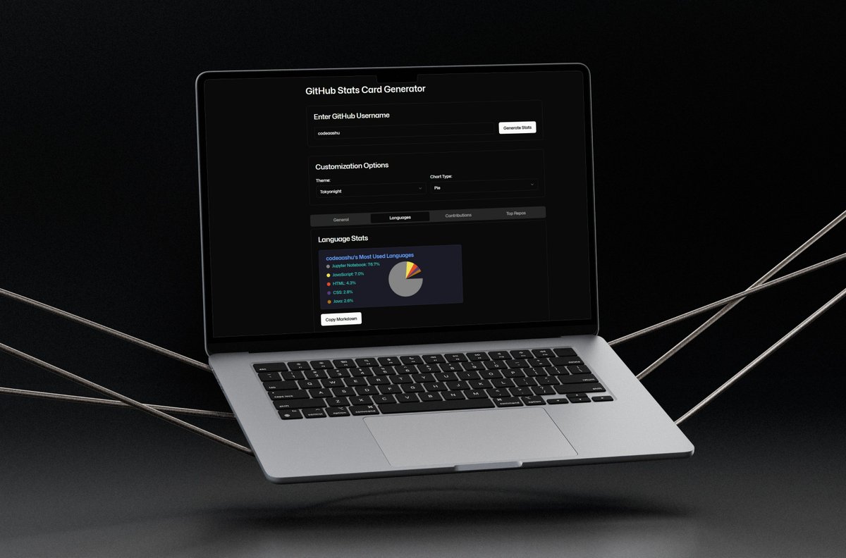 warrior_aashuu's tweet image. Let’s level up your @github profile! 😎🚀
✦︎ Introducing 𝐆𝐢𝐭𝐇𝐮𝐛 𝐒𝐭𝐚𝐭𝐬 𝐂𝐚𝐫𝐝 𝐆𝐞𝐧𝐞𝐫𝐚𝐭𝐨𝐫 👨🏻💻 A sleek, customizable way to show off GitHub Stats.
🌐 Try it out: …t-hub-stats-card-generator.vercel.app
⭐ Star us on GitHub: github.com/codeaashu/GitH…
#githubstats
