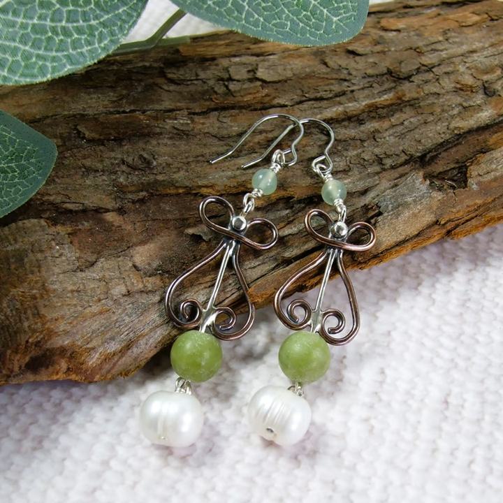 Perfect for a summer party Earrings, Sterling Silver and Copper Filgree Dr... - Folksy folksy.com/items/8498322-… from <a href="/MaxinePring/">Max Pring</a> #CGArtisans