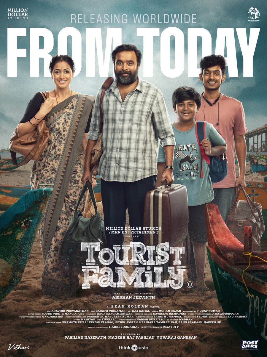 Gautham Ram Karthik (@gautham_karthik) on Twitter photo Hearing such amazing things about #TouristFamily, can't wait to watch it! Congratulations and all the beat to the entire team. 😊👍🏻
@abishanjeevinth
A <a href="/RSeanRoldan/">Sean Roldan</a> musical 🎶
@sasikumardir <a href="/SimranbaggaOffc/">Simran</a>
<a href="/MillionOffl/">Million Dollar Studios</a> Hearing such amazing things about #TouristFamily, can't wait to watch it! Congratulations and all the beat to the entire team. 😊👍🏻
@abishanjeevinth
A <a href="/RSeanRoldan/">Sean Roldan</a> musical 🎶
@sasikumardir <a href="/SimranbaggaOffc/">Simran</a>
<a href="/MillionOffl/">Million Dollar Studios</a>