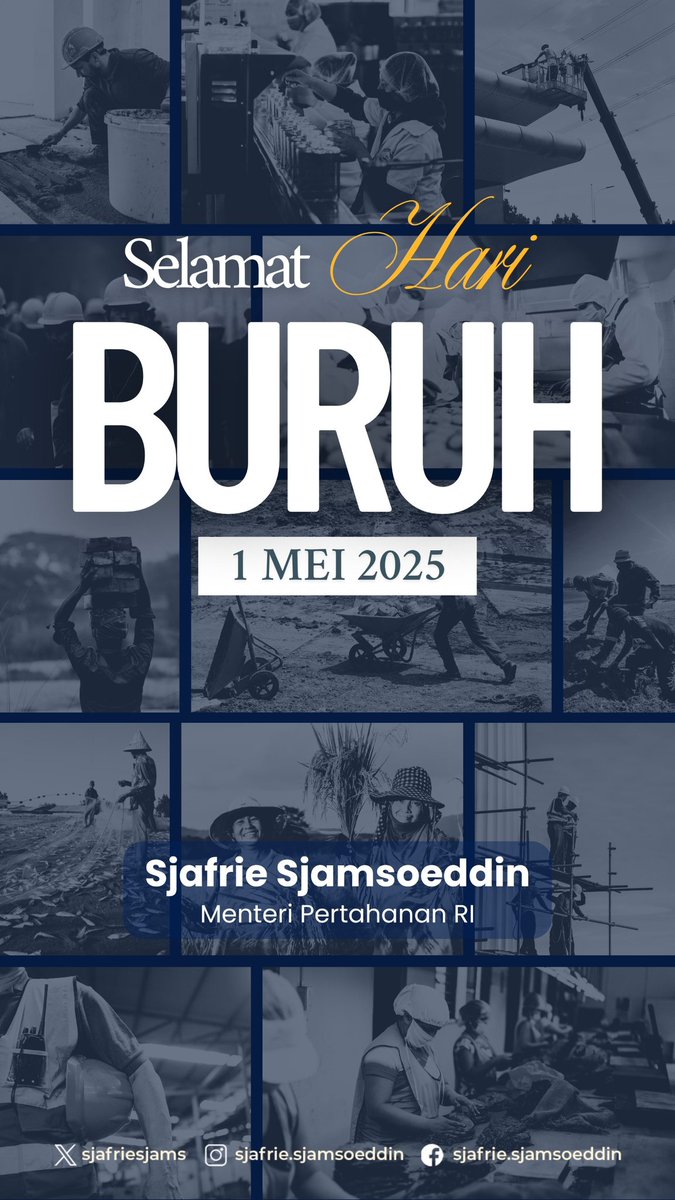 Selamat memperingati Hari Buruh 1 Mei 2025.
