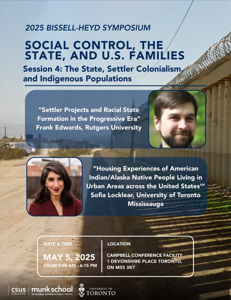 CSUS (@csusuoft) on Twitter photo Are you registered? 🗓️ Don’t miss the 2025 Bissell-Heyd Symposium: Social Control, the State, and U.S. Families. Join <a href="/UofT/">University of Toronto</a> & leading scholars for debates on immigration, abolition, & childcare policy. May 5th🕘 All Day | Register: tinyurl.com/bdz2nbun ✨ Are you registered? 🗓️ Don’t miss the 2025 Bissell-Heyd Symposium: Social Control, the State, and U.S. Families. Join <a href="/UofT/">University of Toronto</a> & leading scholars for debates on immigration, abolition, & childcare policy. May 5th🕘 All Day | Register: tinyurl.com/bdz2nbun ✨