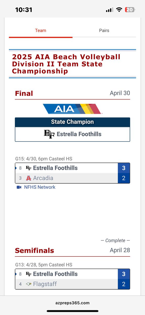 Beach State Champions!!! <a href="/EFHSAthletics/">EFHS Athletics</a>