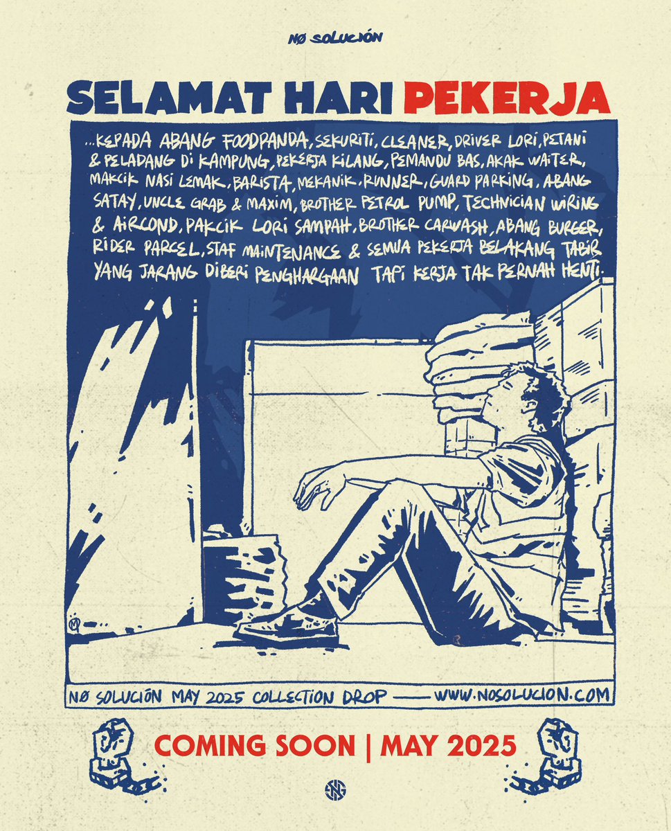 Selamat Hari Pekerja kepada semua pekerja keras kecuali yang bekerja di bawah aircond dengan sepuluh kaunter tapi hanya satu yang beroperasi. #MayDay