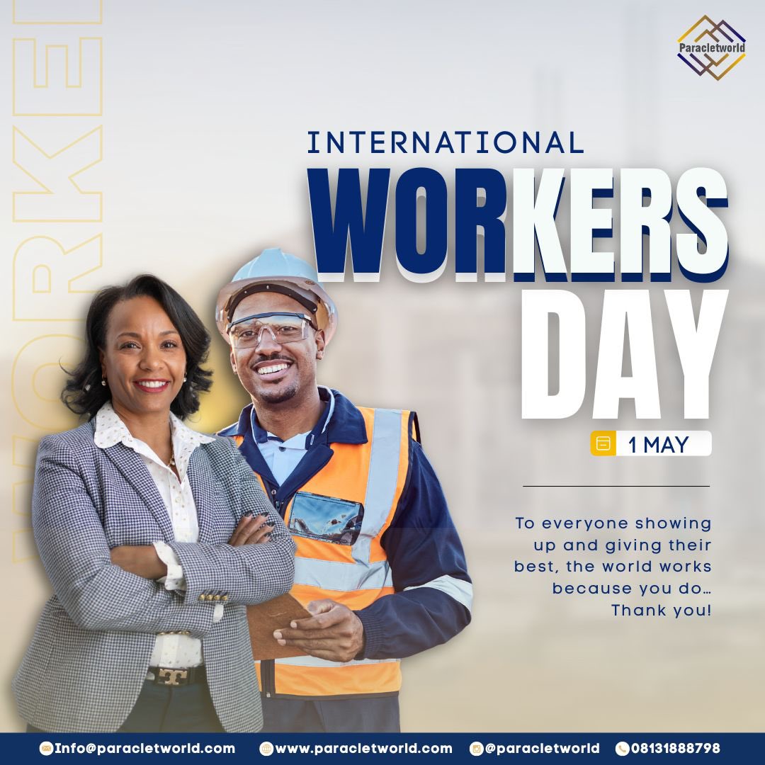 Today, we celebrate the builders, the dreamers, the doers, every hardworking hand shaping our future.  Your impact is deeply valued.

Happy Workers Day!

#ParacletWorld #WorkersDay #LaborDay #LaborDay2025