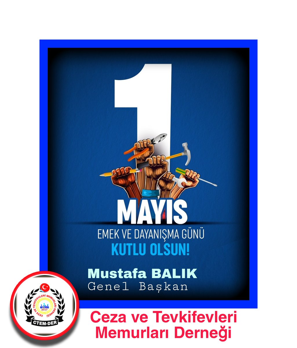 Üreten, emek ve hizmet ile alın teri döken tüm emekçilerimizin 1 Mayıs Emek ve Dayanışma Günü kutlu olsun.

Mustafa BALIK
CTEM-DER Genel Başkanı