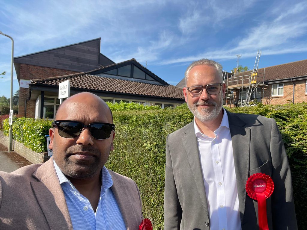 Out and about on polling day supporting our candidates for Ashford South &amp; Ashford Central <a href="/BrendanChilton/">Brendan Chilton</a> &amp; <a href="/dicconspain/">Cllr Diccon Spain</a>… you have until 10pm to get out and vote! 🌹