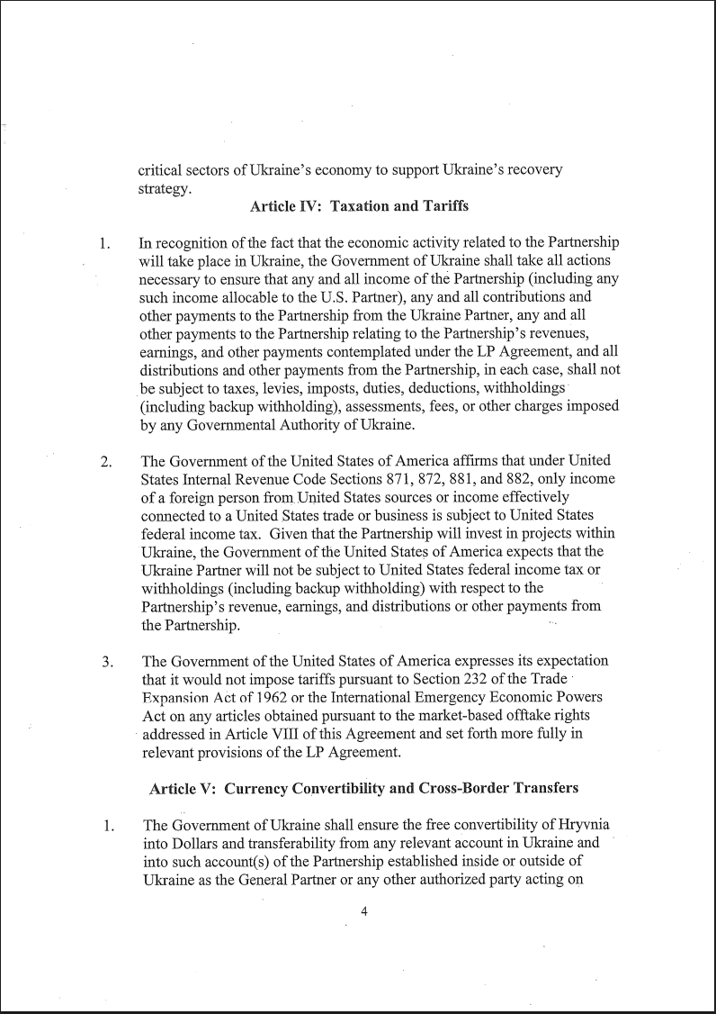 Ukraine's government has now published the minerals deal agreed with the US yesterday. Here are the first 4 pages. 

Our <a href="/FT/">Financial Times</a> story on the deal here: ft.com/content/1ae70f…