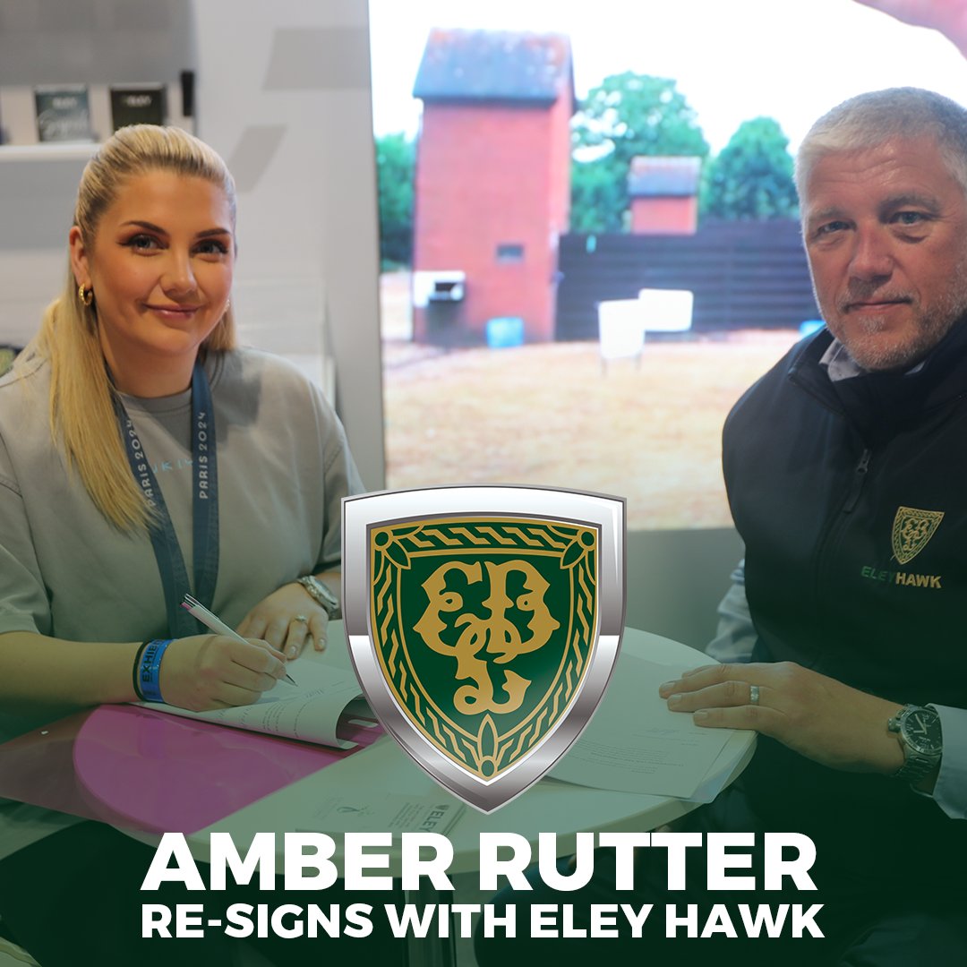 Amber Rutter Re-Signs.

Olympic Skeet shooter Amber Rutter is back with Eley Hawk! 📝 Here’s to more medals, more wins &amp; another stellar season. Welcome back, Amber! 

#EleyHawk #AmberRutter #TeamEley #OlympicSkeet #AmbassadorNews
