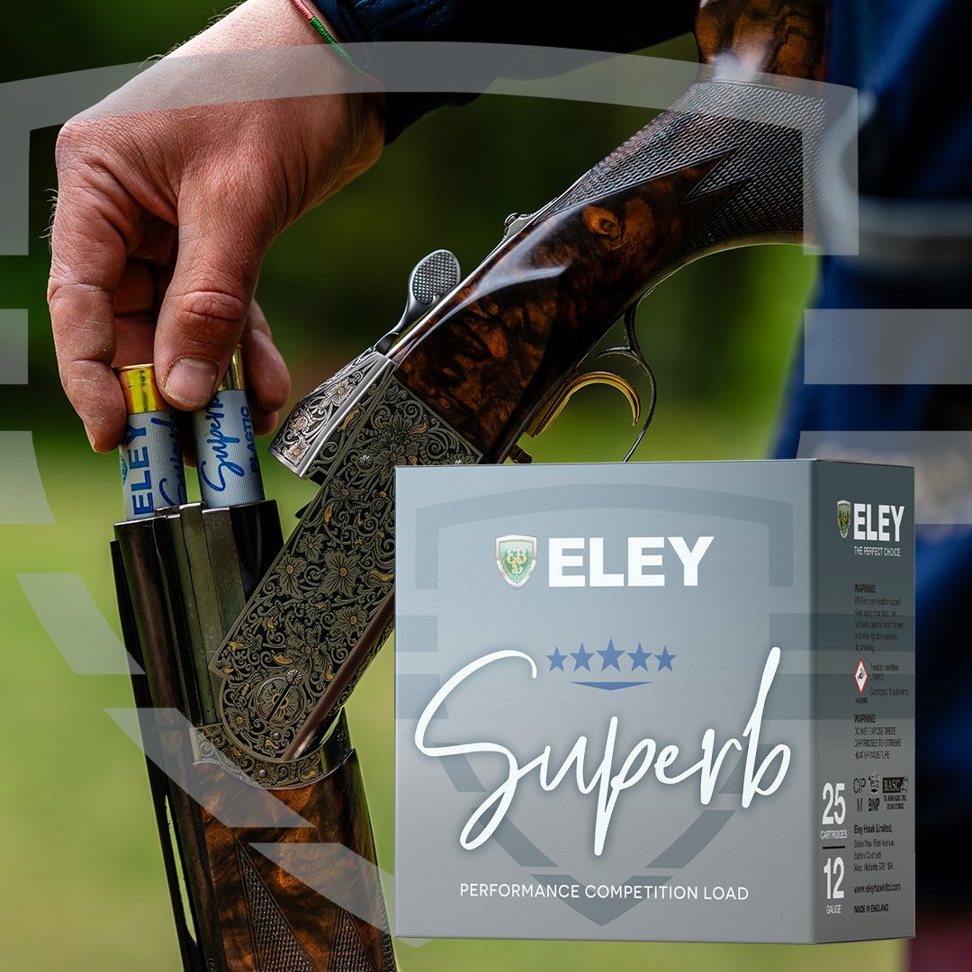 Superb - Performance you can rely on. 

Smooth recoil, clean breaks, and total reliability — Eley Hawk Superb is the go-to for UK clay shooters from first stand to last.

Find out more: tinyurl.com/Eley-Superb

#EleyHawk #SuperbPerformance #ClayShooter #BritishCartridges