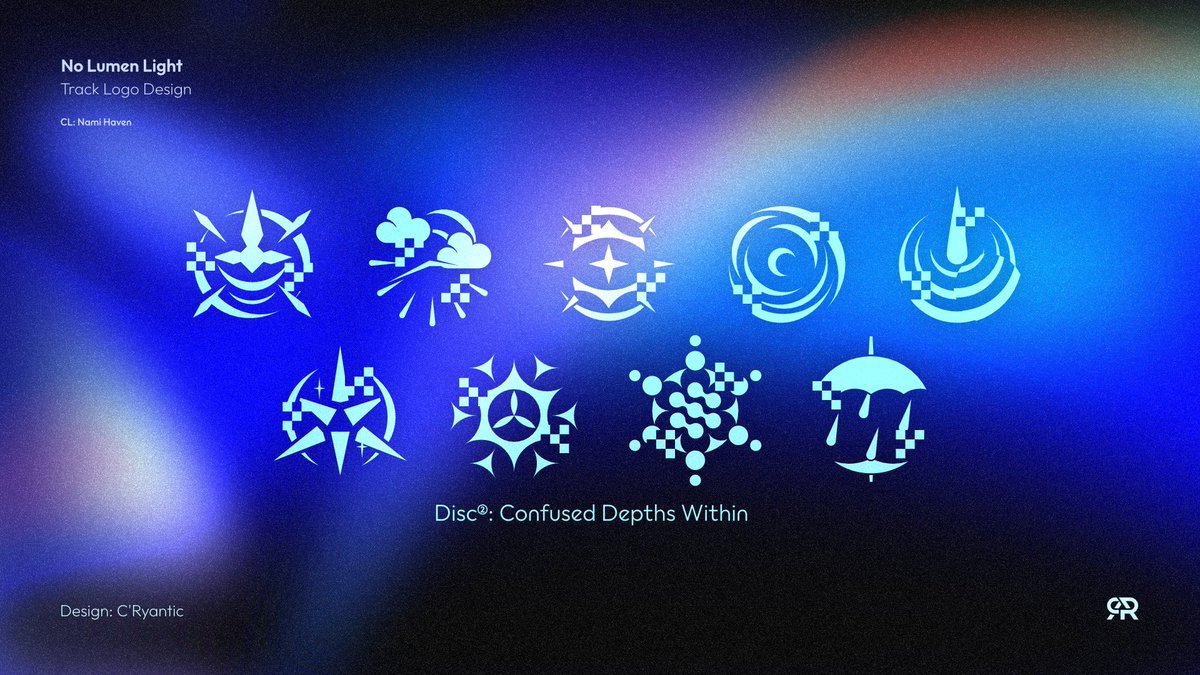 c_ryantic's tweet image. Nami Haven - 「No Lumen Night」
Disc 「Dazzling Brilliance Outside」
Diac 「Confused Depths Within」

Album cover &amp;amp; track logo design.