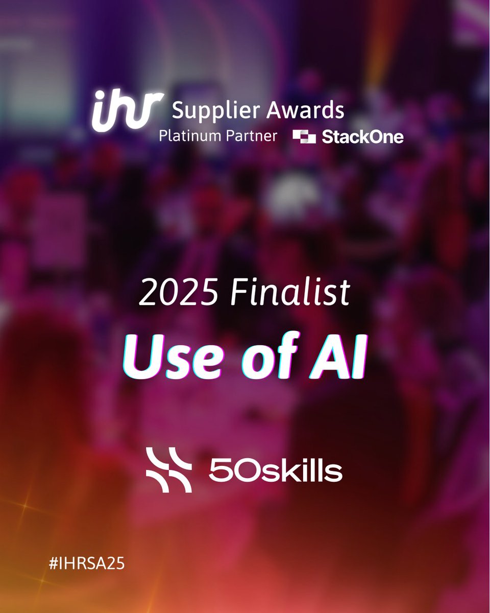 50skillsHR's tweet image. We’re all set for tonight&apos;s @InhouseRecNet Supplier Awards and proud to be finalists for Best Use of AI.

Good luck to all the brilliant finalists. See you in London 😊

#AIinRecruitment #CVscreening #IHRSA25