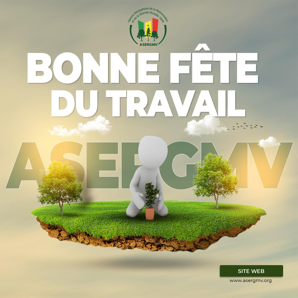 #1ermai #fetedutravail #ASERGMV #dakar #senegal #GrandeMurailleVerte #environment