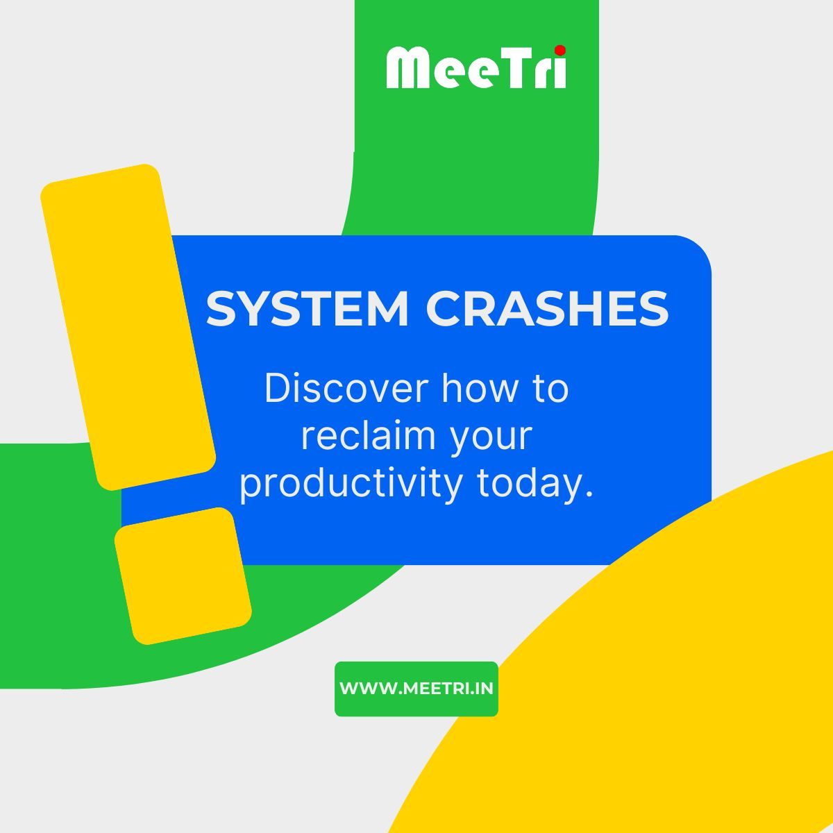 MeetriInfotech's tweet image. Feeling constantly disrupted by system crashes?

Every crash means more hours lost and stress heightened.

But what if there was a solution that could change this scenario?

Imagine a future free from those annoying disruptions.

Let’s discuss

#SystemSolutions #ProductivityBoost