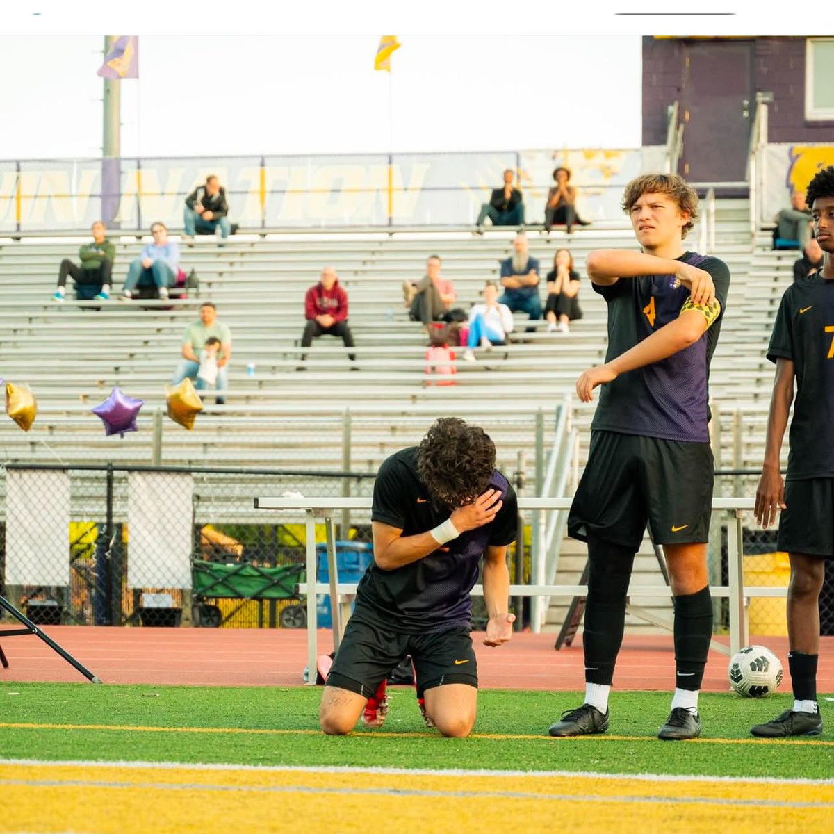 Senior night at LB and an action shot of LB boys GK Evan Willis. <a href="/LBathletic/">LB Bruins Athletics</a>