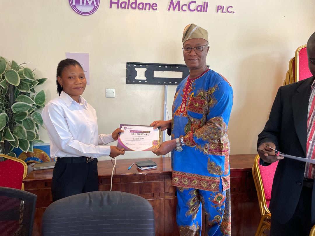 edwardakinlade's tweet photo. Haldane McCall PLC

Employee of the month award. 

I celebrate with the winners for the month of March, their Dedication and Commitment is worth appreciating. 

Suru  express plus G.R.A.          
Alatise Bose

Suru express plus Ikorodu 
Omirigbe Andrew

Suru Express Hotel Surulere
Adeshina. Babatunde

Head office
Omoboye Funke

Suru security limited 
Ofaahi  Morisson Chukwuka