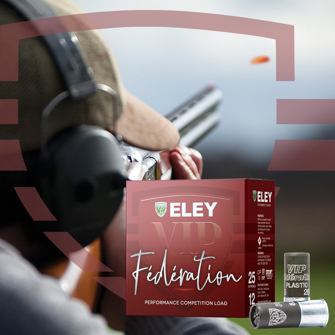 Product Spotlight: VIP Federation

Engineered for champions — smooth recoil, tight patterns &amp; top performance across trap, skeet &amp; sporting. For serious clay shooters.

Find out more: tinyurl.com/VIP-Federation

#EleyHawk #VIPFederation #ClayShootingExcellence #ClayShooting