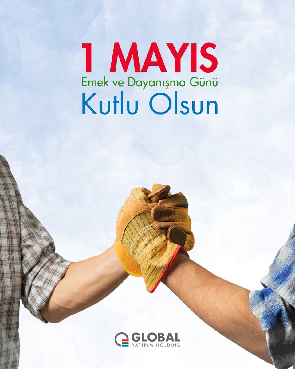 Her başarının arkasında alın teri, emek ve dayanışma vardır.
1 Mayıs’ta emeğiyle değer yaratan herkesi saygıyla selamlıyoruz.

#GlobalYatırımHolding #1Mayıs #EmekVeDayanışmaGünü #DeğerEmeğinEseri