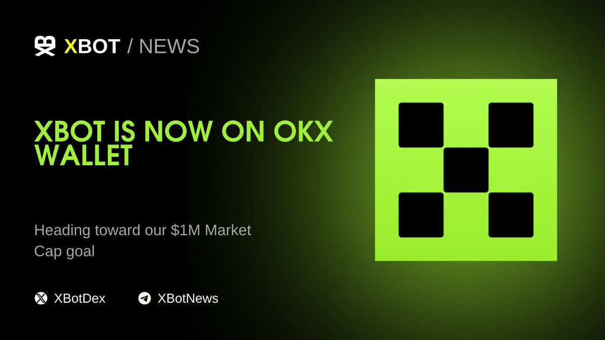 🚀 $XBOT just got listed in the OKX <a href="/wallet/">OKX Wallet</a> !
You can now track our price &amp; project progress in real-time 👀
We even hit the trending section yesterday as a high-potential gem 💎

Goal is clear: $1M MC is just the beginning 💥
Let’s keep growing, #XbotArmy!
🔗