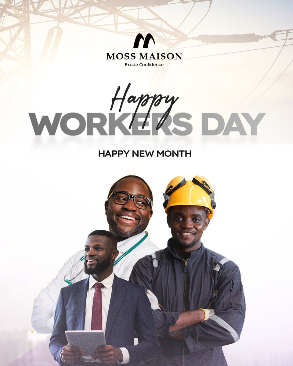 MosesFestus3's tweet photo. Happy New month and happy Workers day to all our customers and esteem workers.

Let’s do more this month just because it’s May.

Let’s design, rock and walk together.

Moss Maison Global always ready to make your walk steps smooth.

#HappyNewMonth
#HappyWorkersDay
#MossMaison. https://t.co/zdpA5CbVXK