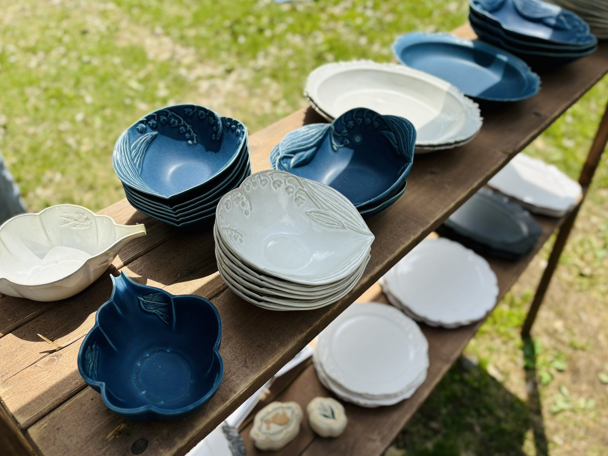 栃木益子陶器市 今回の一番の目的だった、望月万里さんの食器。家で