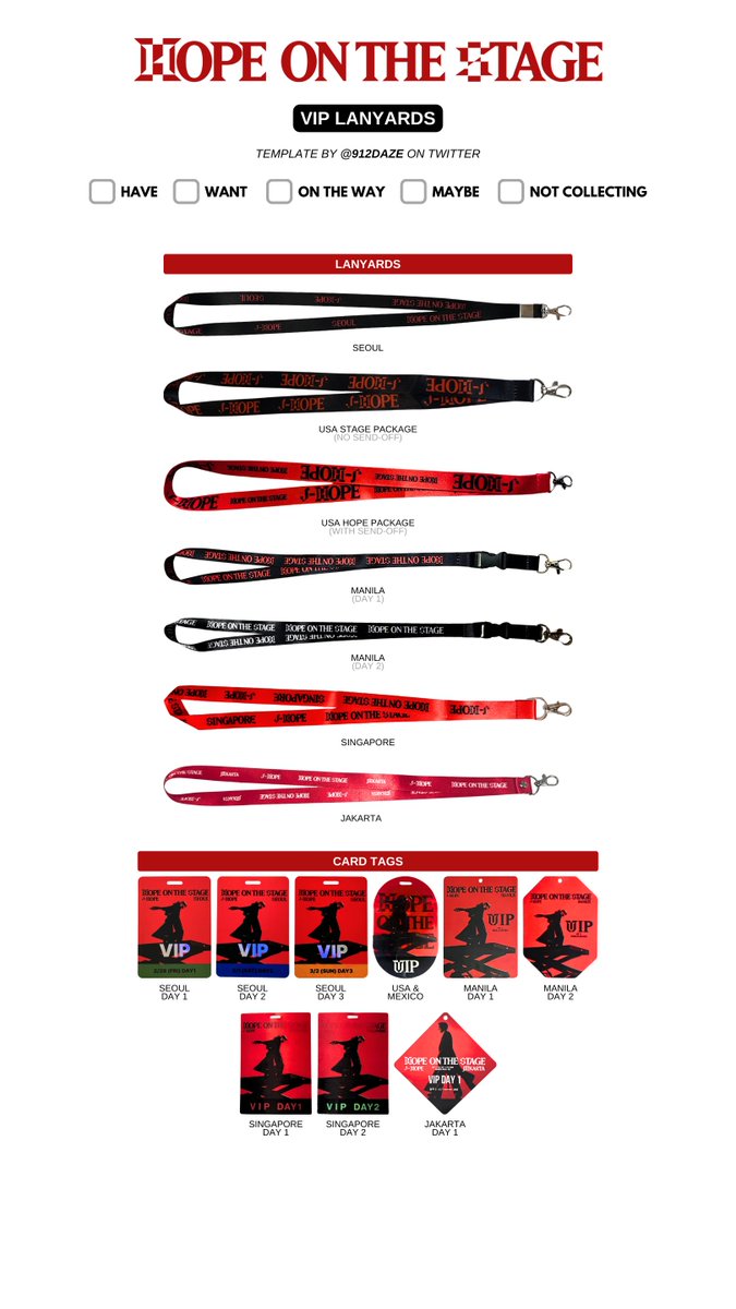 BTS J-HOPE HOBI HOTS HOS TOUR PC PHOTOCARD WISHLIST WL TEMPLATES