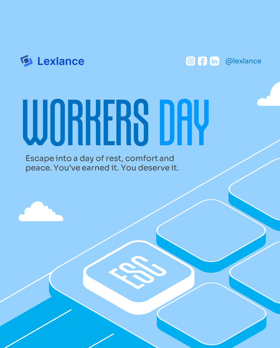 Lexlance_app's tweet image. To every worker showing up even when it’s hard: we see you, we honour you.

But while you build the economy, who’s protecting your rights?

LexLance connects you to lawyers who fight for fairness at work because it’s not too much to ask.
It is your Right.

Happy Workers Day.