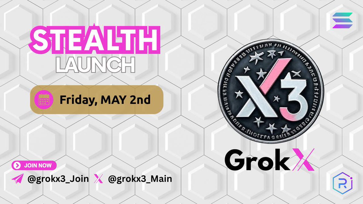 💣 No private buys. No team tokens.
Just pure degen fuel — #GrokX3.
🔥 Liquidity burned. Entry-level MC. No safety nets.

🚀 May 2 stealth launch. Raydium only.
You know the drill. Bring $SOL.
👉 t.me/grokx3_join

#SolanaShitcoins #Next100x #DegenMode #CryptoAlpha