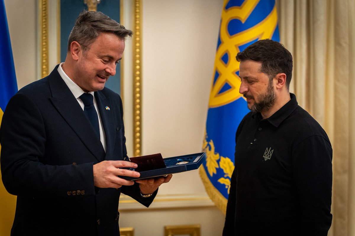 Xavier Bettel (@xavier_bettel) on Twitter photo 3/ It was an immense honour to have been awarded by President <a href="/ZelenskyyUa/">Volodymyr Zelenskyy / Володимир Зеленський</a> the Order « Prince Yaroslav the Wise » in the name of 🇱🇺 for the continued support to 🇺🇦. 3/ It was an immense honour to have been awarded by President <a href="/ZelenskyyUa/">Volodymyr Zelenskyy / Володимир Зеленський</a> the Order « Prince Yaroslav the Wise » in the name of 🇱🇺 for the continued support to 🇺🇦.