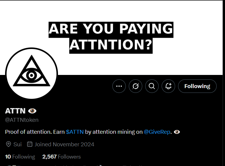 shanto3444's tweet photo. Early access sui ecosystem project @ATTNtoken👁️🔥
Earn $ATTN Tokan and Big Airdrop @GiveRep @SuiNetwork 👁️ https://t.co/1unN0XyqP4