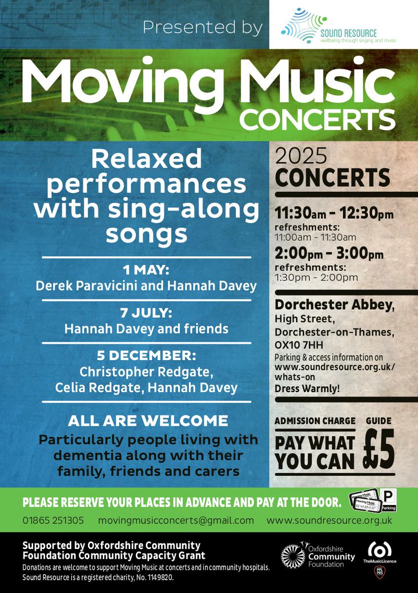 Dorchester Abbey (@dorchesterabbey) on Twitter photo A May Day Celebration of #MovingMusic in #DorchesterAbbey buff.ly/a81GB4y #DorchesterAbbeyEvents #DementiaFriendly #MusicForDementia #MusicForWellbeing #OxfordshireConcerts #MayDay #MusicOxford <a href="/SoundResource/">Sound Resource</a> More dates in 2025 A May Day Celebration of #MovingMusic in #DorchesterAbbey buff.ly/a81GB4y #DorchesterAbbeyEvents #DementiaFriendly #MusicForDementia #MusicForWellbeing #OxfordshireConcerts #MayDay #MusicOxford <a href="/SoundResource/">Sound Resource</a> More dates in 2025