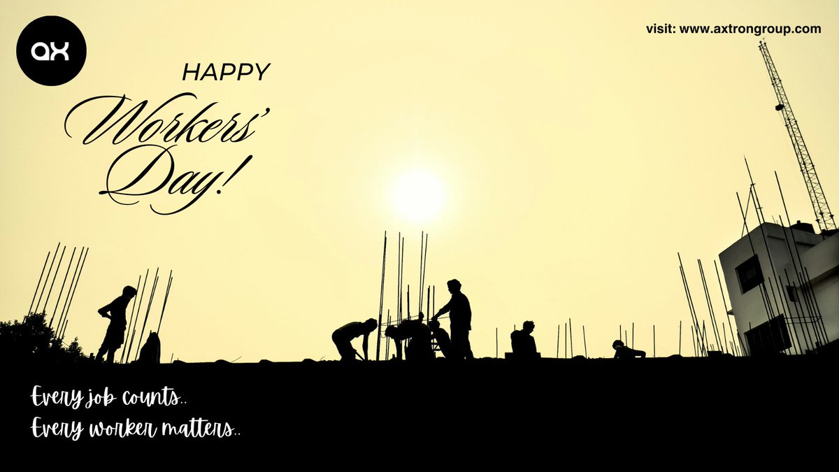 AxtronGroup's tweet photo. Today, we celebrate the dedication, resilience, and hard work of every worker. Your efforts shape our world and drive progress. Thank you for all that you do. 💪 #MayDay #WorkersDay #LabourDay #ThankYouWorkers https://t.co/X4qZgIEouj