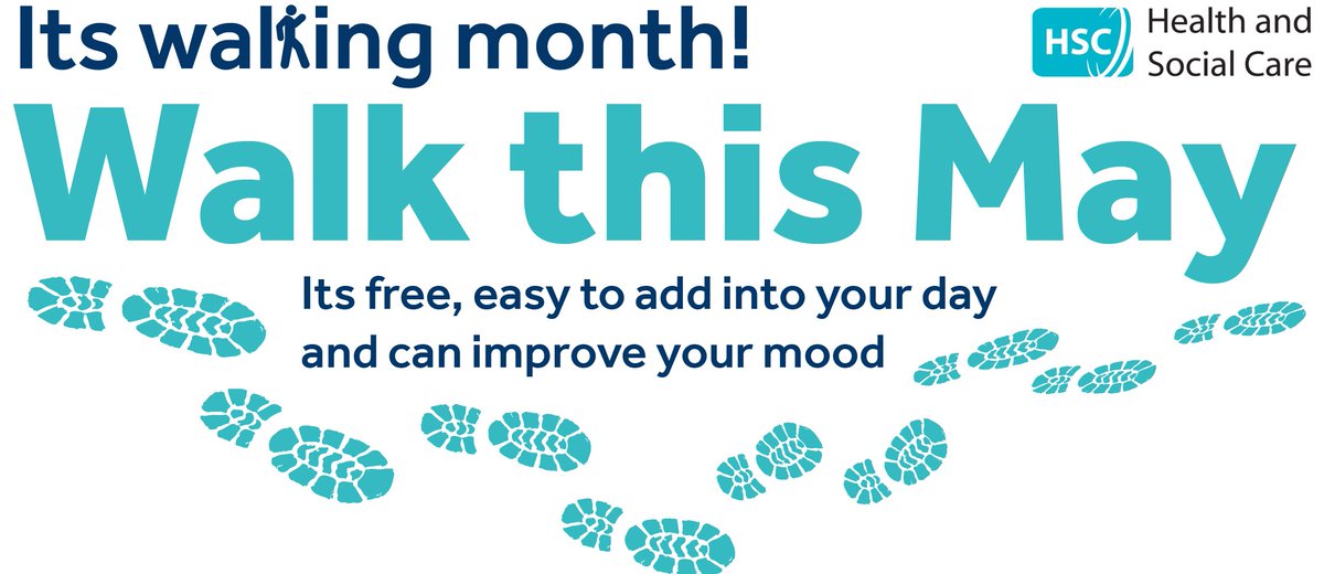 May is National Walking Month. Join us for Walk this May 2025! 

Walking or wheeling has huge benefits for your health, reduces social isolation &amp; helps protect the environment. 

Let’s get Northern Ireland walking!! #WFHNI

For more information: pha.site/walking-progra…