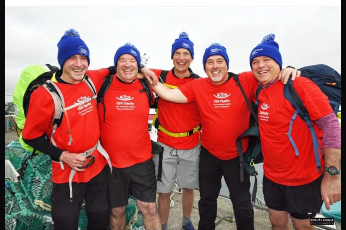 CUHCharity's tweet image. Dave Cotter and friends are halfway through their Wander West fundraiser from Crosshaven to Crookhaven. The group has undertaken this journey to raise funds for the CUMH Neonatal in memory of David's wife, Katrina, who worked there since it opened in 2007. idonate.ie/fundraiser/Wan…