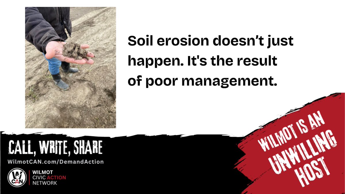 WilmotCAN (@wilmot_can) on Twitter photo Soil erosion doesn't just happen — it's the result of poor management. The <a href="/RegionWaterloo/">Region of Waterloo</a> knew it was
coming, but didn’t take action. Now, we all pay the price.
#FightForFarmland
#WilmotLandGrab
#StandYourGround Soil erosion doesn't just happen — it's the result of poor management. The <a href="/RegionWaterloo/">Region of Waterloo</a> knew it was
coming, but didn’t take action. Now, we all pay the price.
#FightForFarmland
#WilmotLandGrab
#StandYourGround