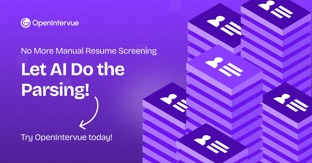 Manual resume screening is time-consuming, inconsistent, and outdated.

With OpenIntervue, let AI handle the parsing — so your team can focus on what really matters: finding the right talent, faster.

Smarter filters. Cleaner data. Better decisions.