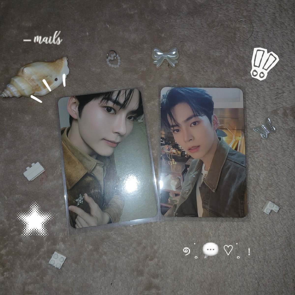 -ˋˏ✄┈┈┈┈ 📦🏷️ today's mail ୨ৎ

⋆. 𐙚 ˚  abin with his brown jacket 🤎