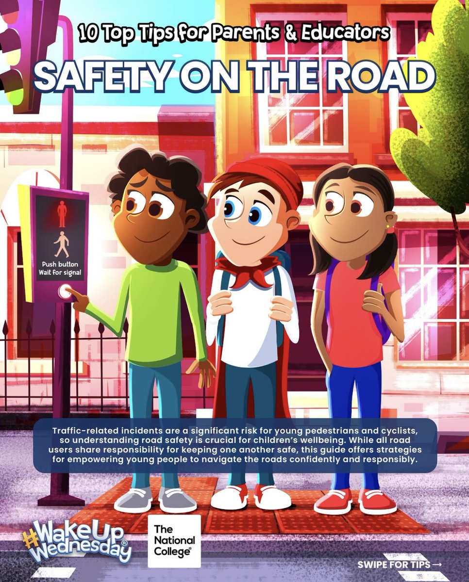 TrinityAcademyH's tweet image. Stop, look, and listen! 🚸👀 Our latest #WakeUpWednesday guide is packed with practical tips to keep children safe around roads – from avoiding distractions to staying visible! 🛡 Download here &amp;gt;&amp;gt; ow.ly/Xbek50VJN0F #ChildSafety #RoadSafetyTips #SafetyontheRoad