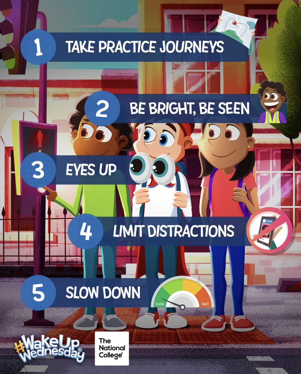 TrinityAcademyH's tweet image. Stop, look, and listen! 🚸👀 Our latest #WakeUpWednesday guide is packed with practical tips to keep children safe around roads – from avoiding distractions to staying visible! 🛡 Download here &amp;gt;&amp;gt; ow.ly/Xbek50VJN0F #ChildSafety #RoadSafetyTips #SafetyontheRoad