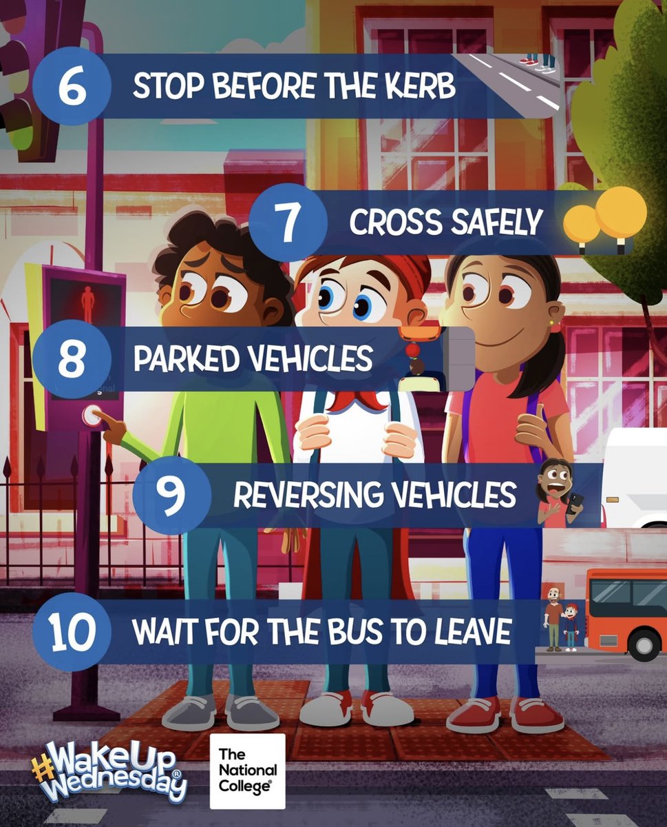TrinityAcademyH's tweet image. Stop, look, and listen! 🚸👀 Our latest #WakeUpWednesday guide is packed with practical tips to keep children safe around roads – from avoiding distractions to staying visible! 🛡 Download here &amp;gt;&amp;gt; ow.ly/Xbek50VJN0F #ChildSafety #RoadSafetyTips #SafetyontheRoad