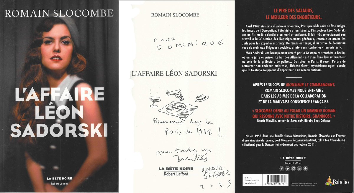 DPH67062013's tweet image. Année 2025 : Lecture N° 16

L&apos;AFFAIRE LÉON SADORSKI 

De : Romain SLOCOMBE (France)

Dédicacé par l&apos;auteur le 04 Avril 2025 à Lyon au salon &quot;Quais Du Polar&quot;

Mon avis
    J&apos;attend la lecture du 2ième tome de la saga pour donner un avis

#livrelu #lecture2025 #livrelu2025