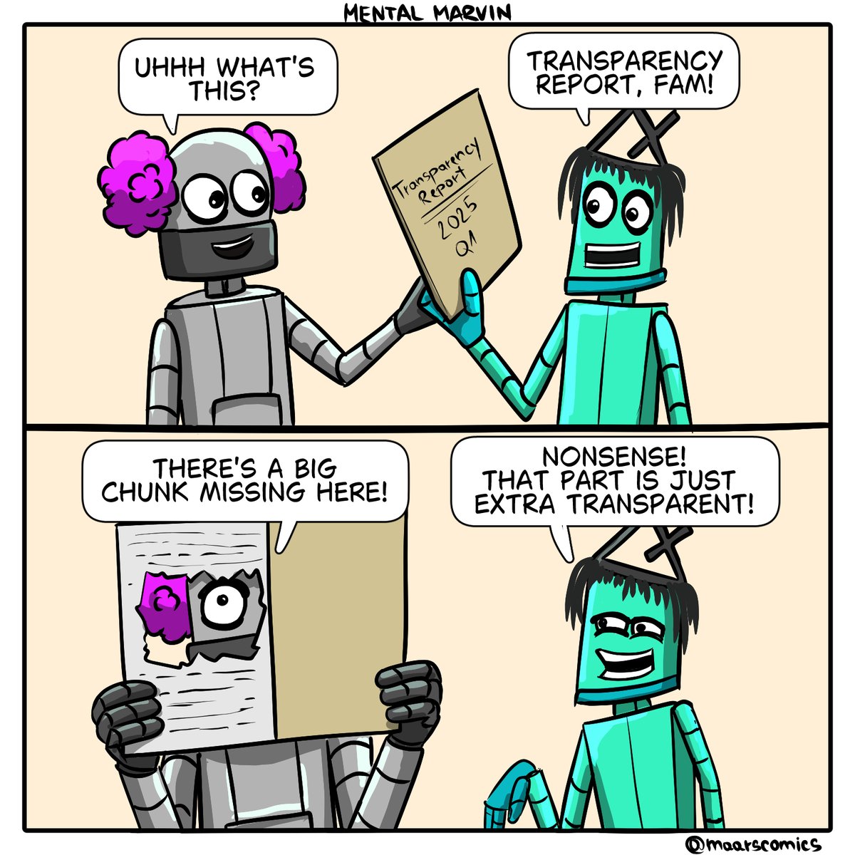 MaarsComics's tweet photo. transparency is key, fam! https://t.co/M44F05FVxF