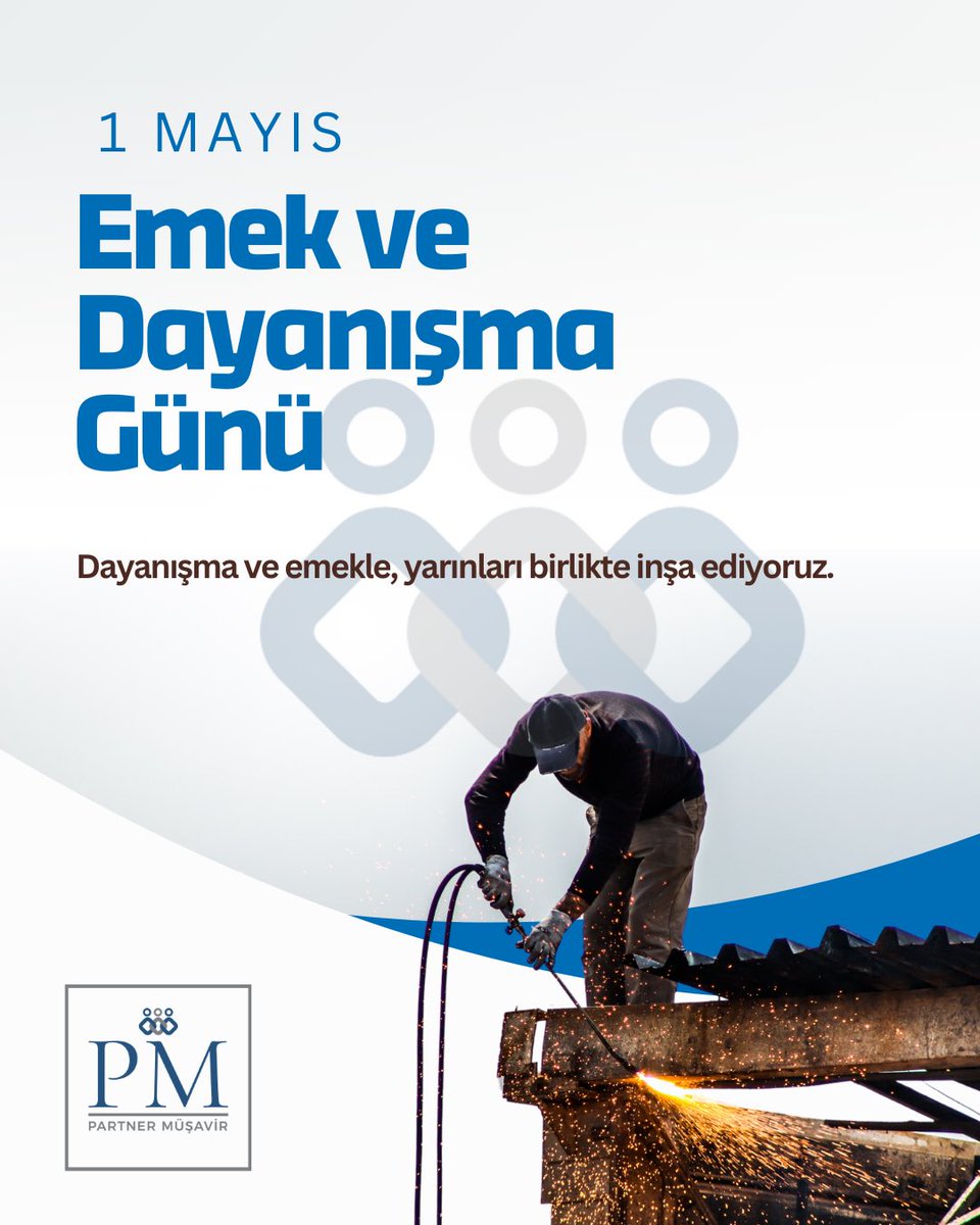 Partnermusavir's tweet photo. Emekçilerin omuzlarında yükselen her başarı, onların birlik ve dayanışmasıyla mümkün olur. Nice 1 Mayıslara!
#1MAYIS https://t.co/cpiNg1fpHz
