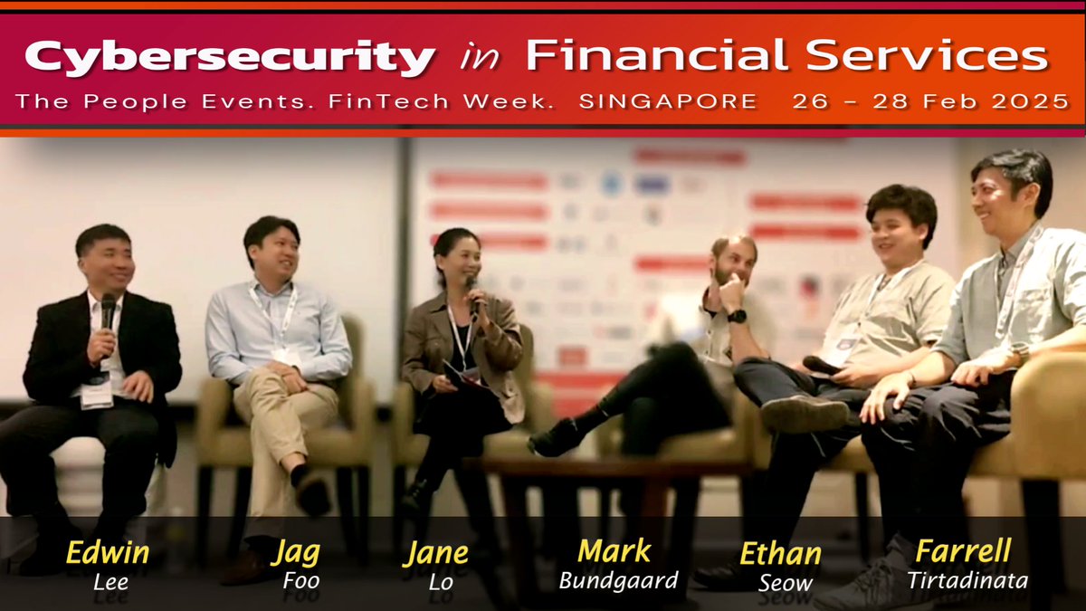 #cybersecurity in #financialservices at FinTech Fest 2025 #Singapore 

youtu.be/T83lkyU_rkY