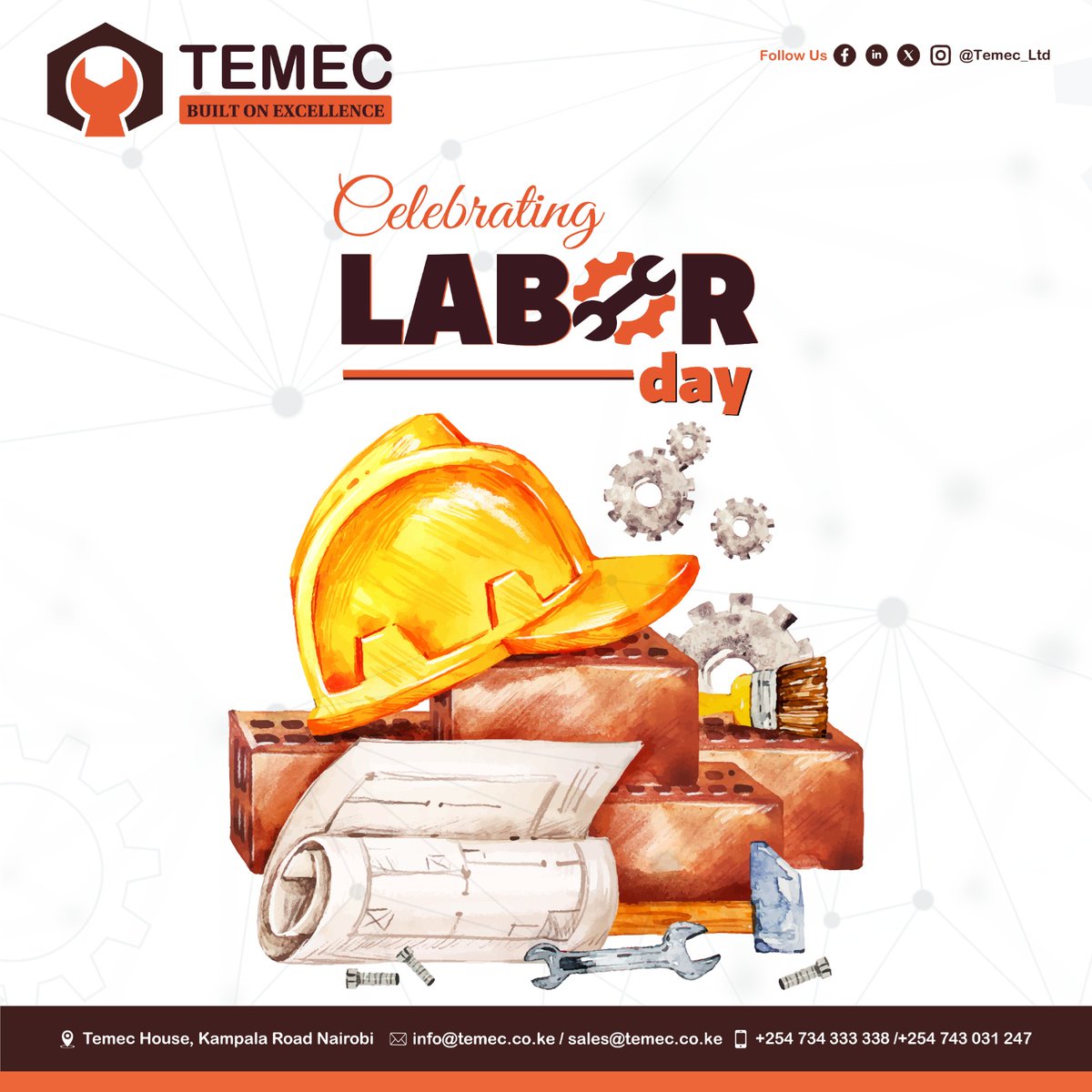 Tea Machinery and Engineering Company Limited (@temecltd) on Twitter photo Temec Limited honours our stakeholders, engineers, and tea industry professionals. Your dedication drives our engineering solutions, delivering processing machinery that upholds quality and sustainability. Happy Labour Day.
#LabourDay2025
#BuiltOnExcellence
<a href="/KTDAHoldingsLtd/">KTDA Holdings Limited</a> Temec Limited honours our stakeholders, engineers, and tea industry professionals. Your dedication drives our engineering solutions, delivering processing machinery that upholds quality and sustainability. Happy Labour Day.
#LabourDay2025
#BuiltOnExcellence
<a href="/KTDAHoldingsLtd/">KTDA Holdings Limited</a>